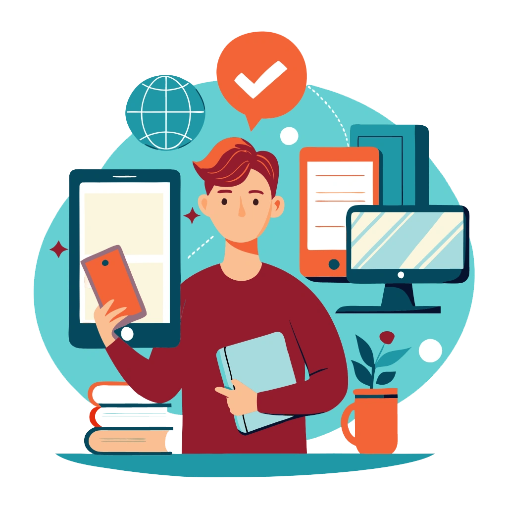 Learn from any device icon