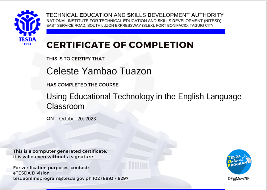 Certificate