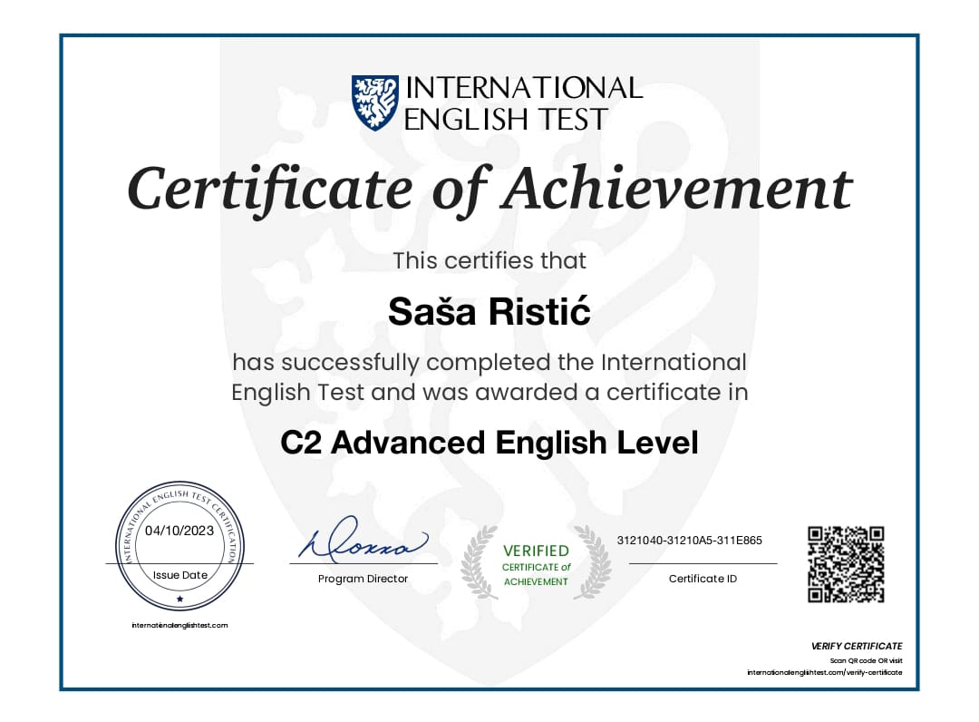 Certificate