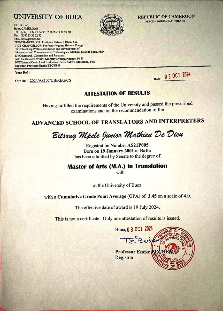 Certificate