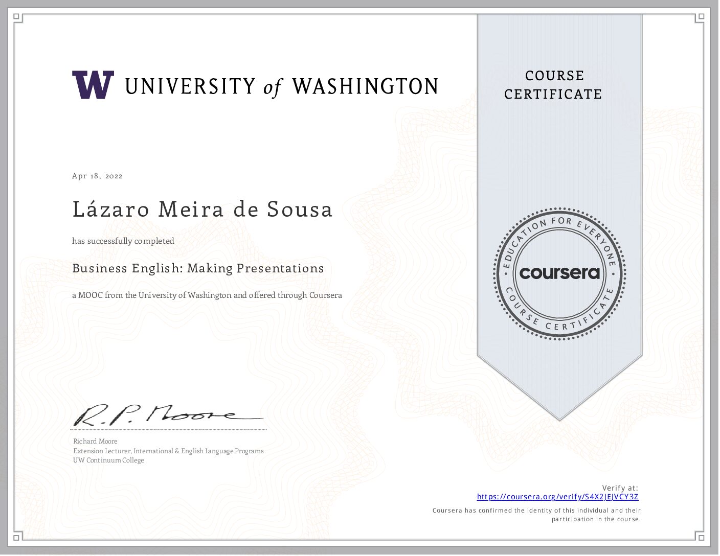 Certificate