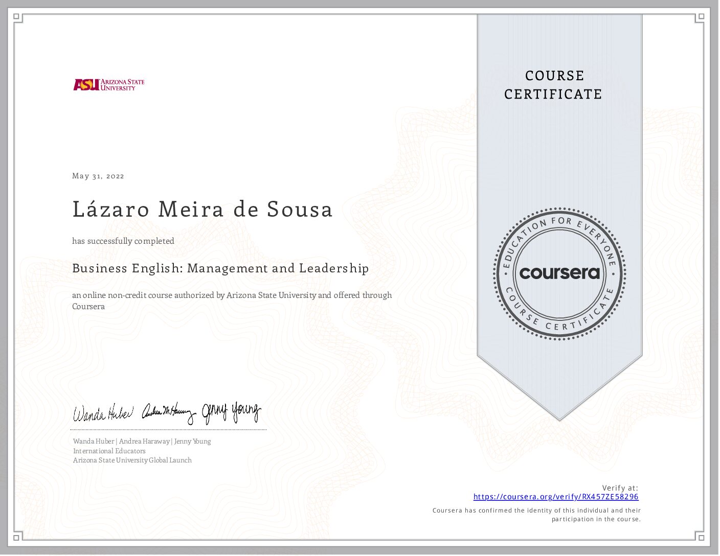 Certificate