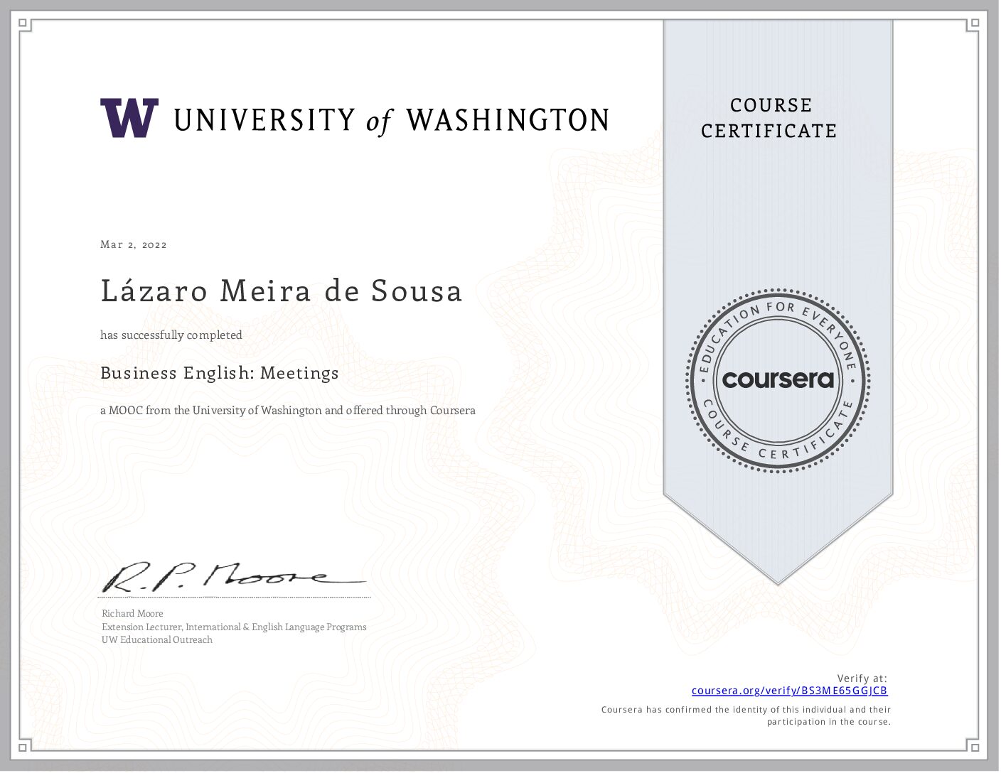 Certificate