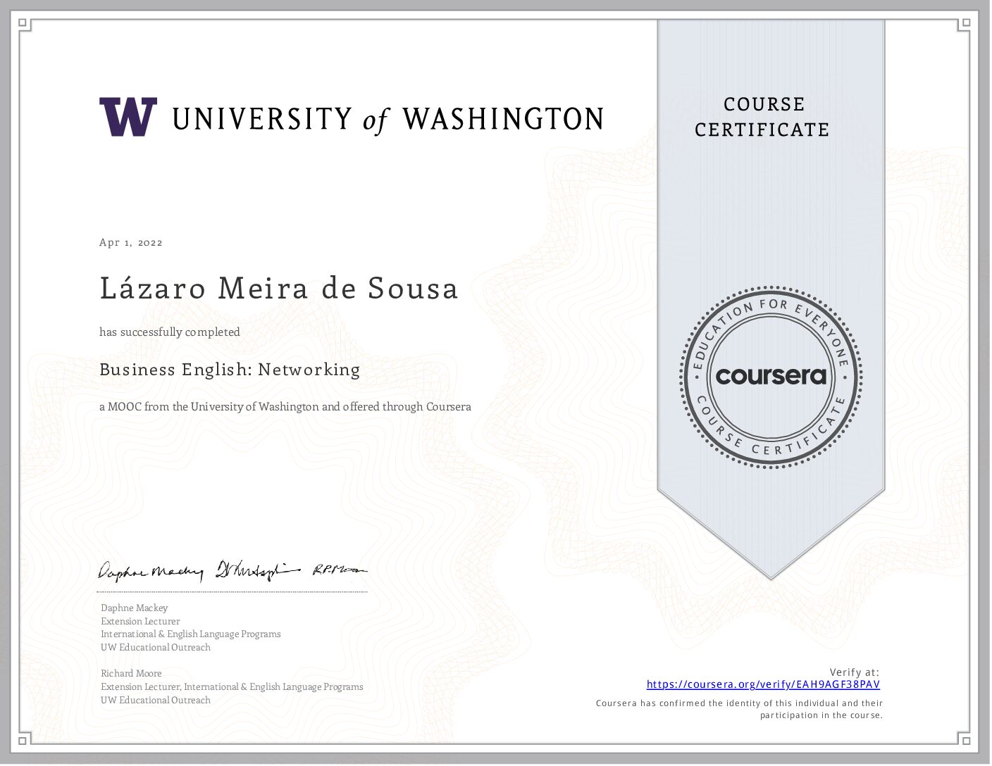 Certificate