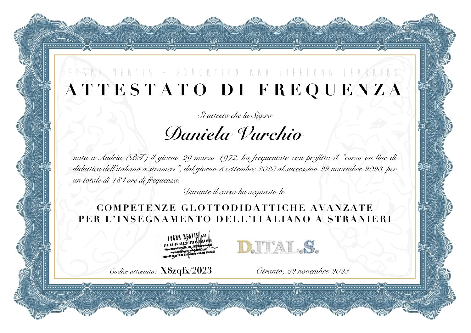 Certificate