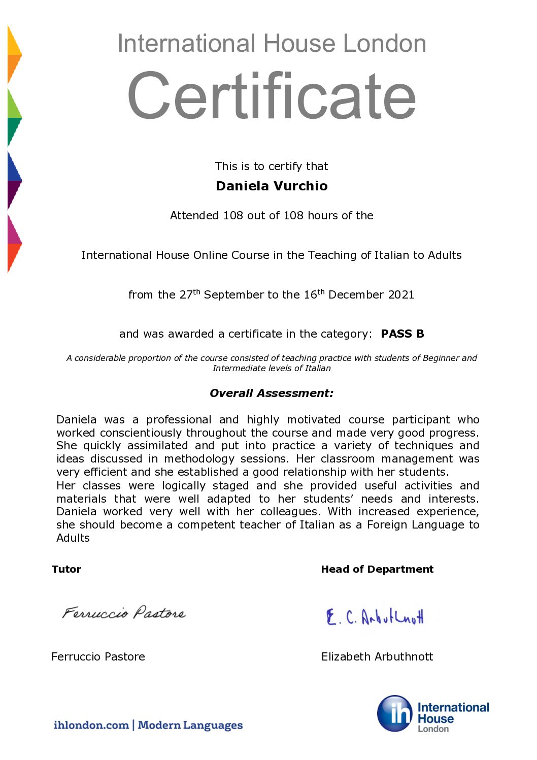 Certificate