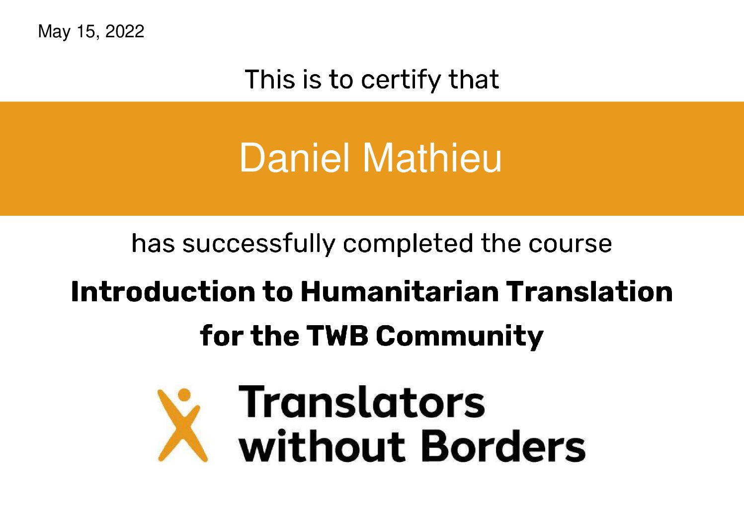 Certificate