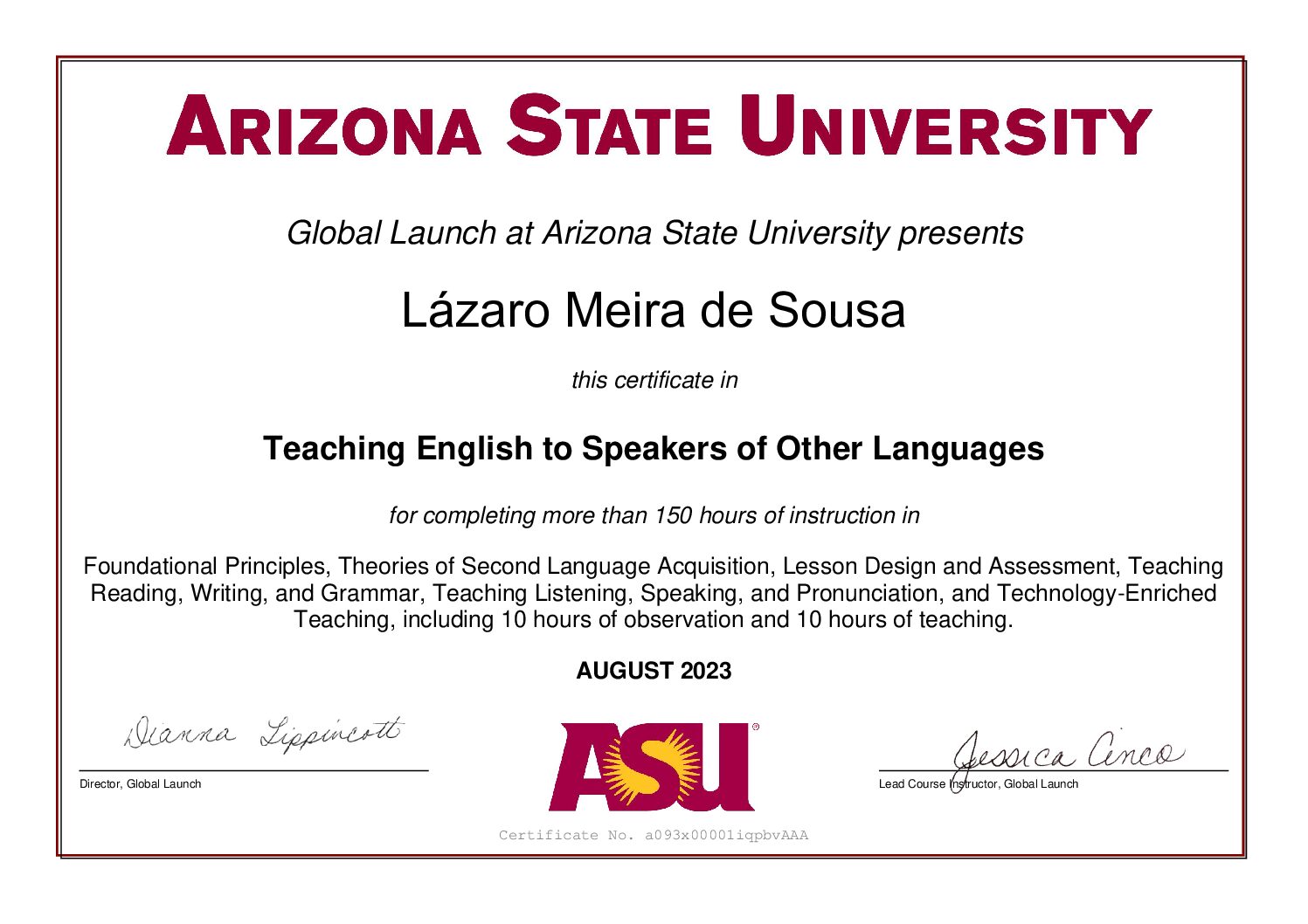 Certificate