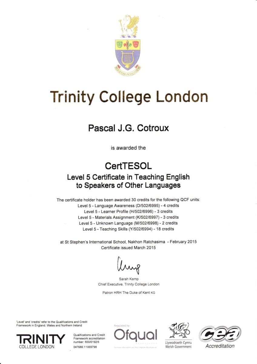 Certificate