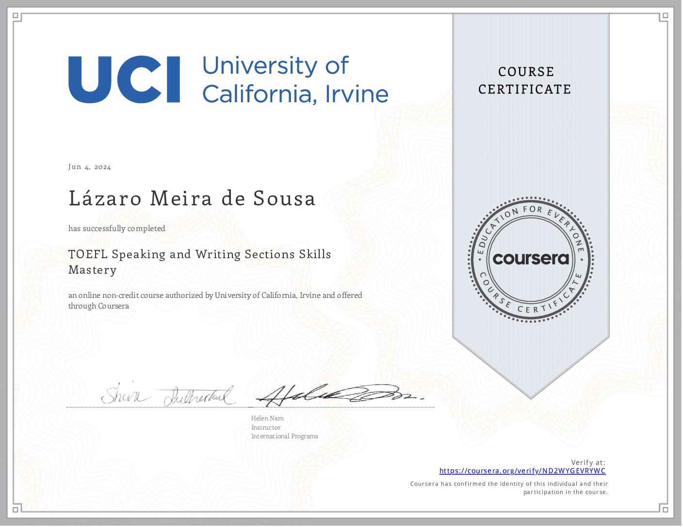 Certificate