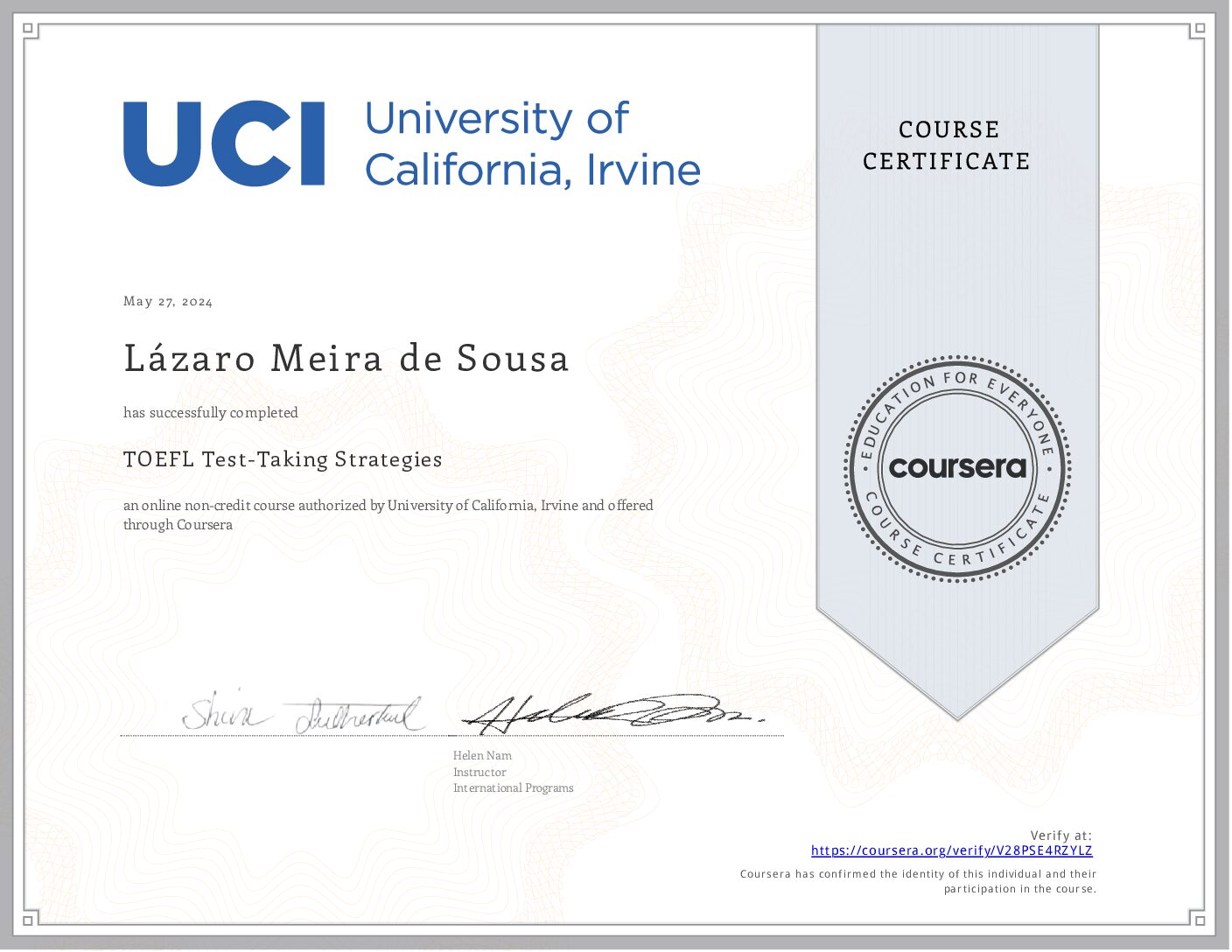 Certificate