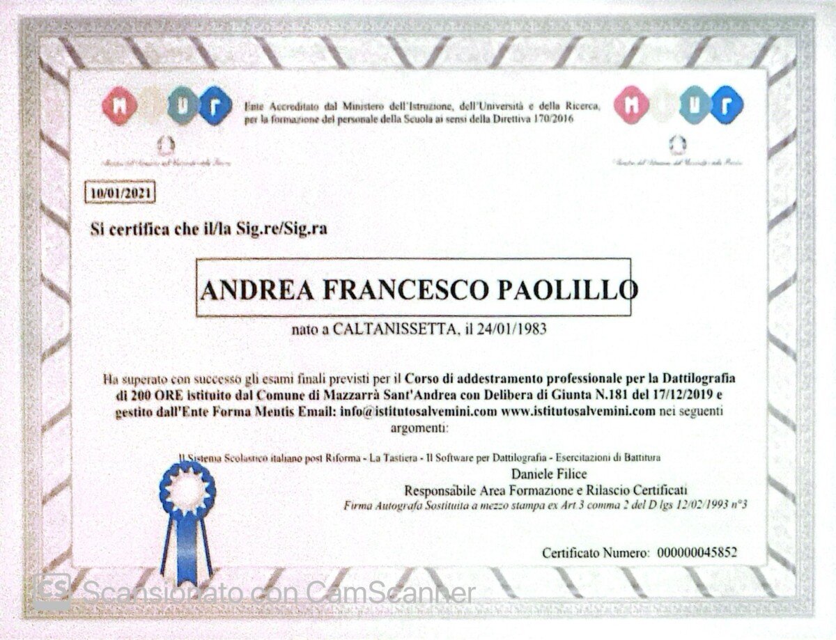 Certificate