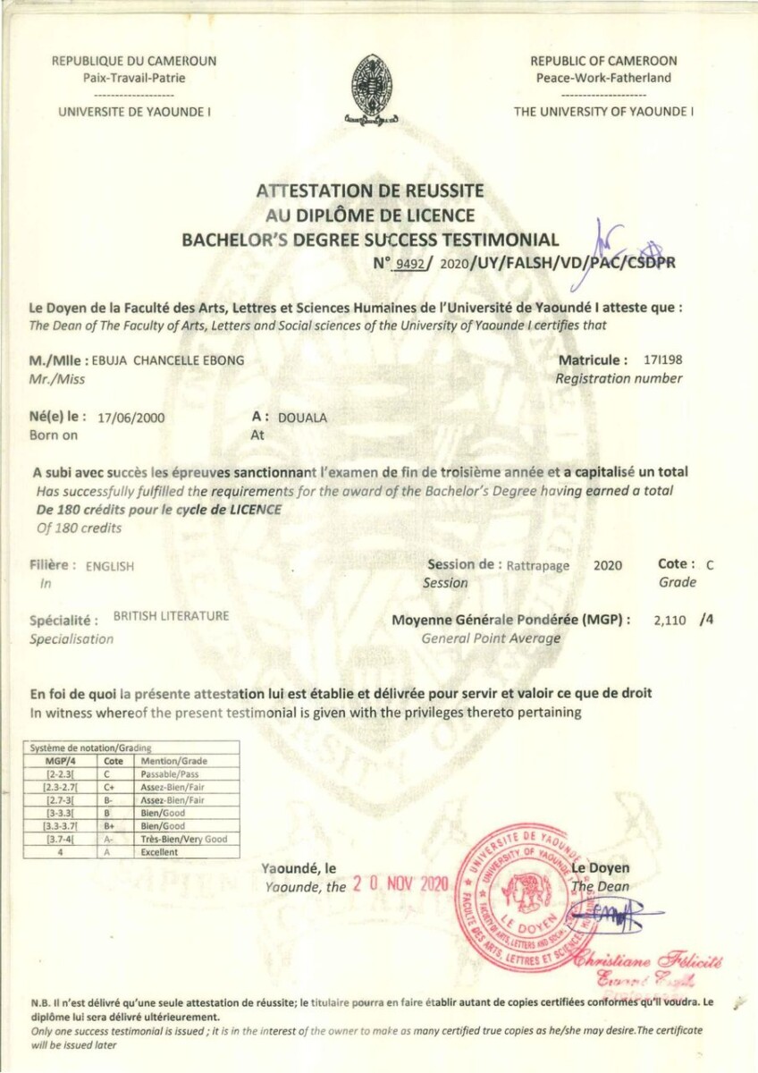 Certificate