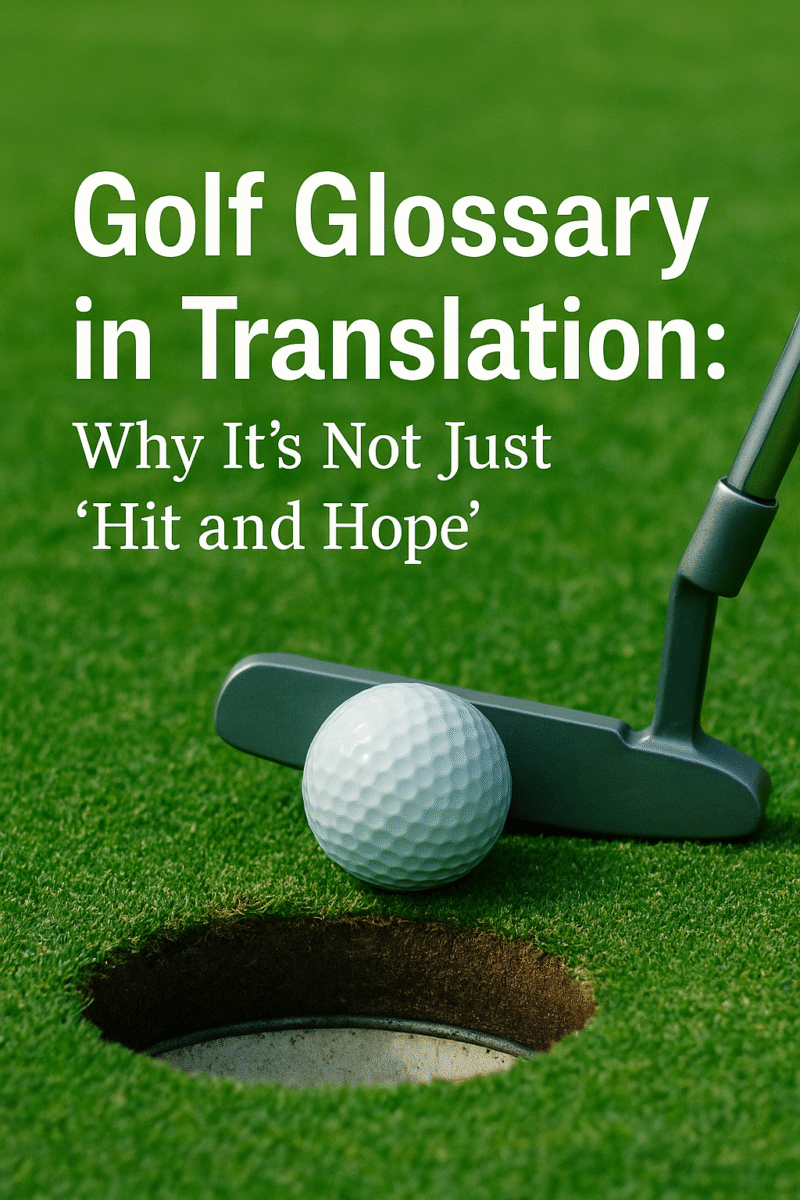 Golf Glossary in Translation: Why It’s Not Just “Hit and Hope”