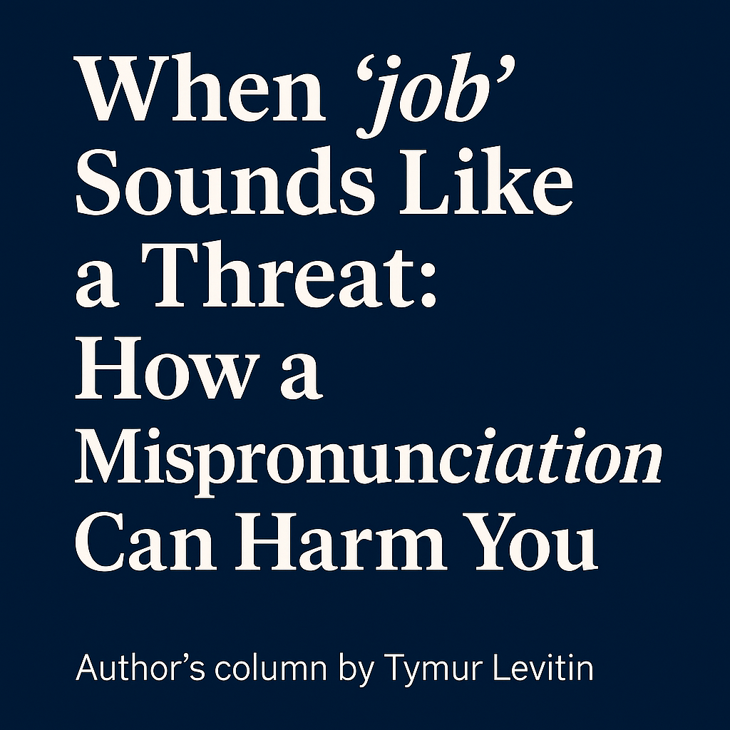When “job” Sounds Like a Threat: How a Mispronunciation Can Harm You