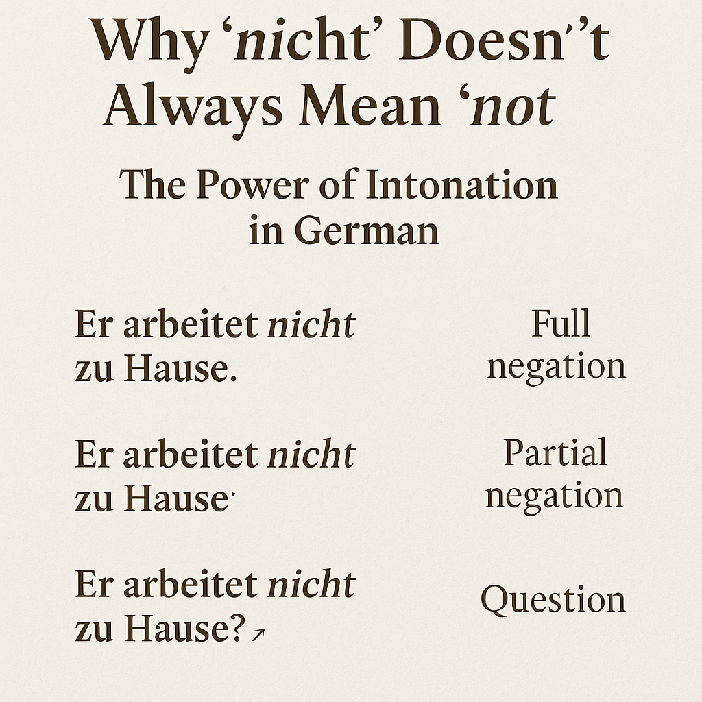 Why nicht Doesn’t Always Mean not