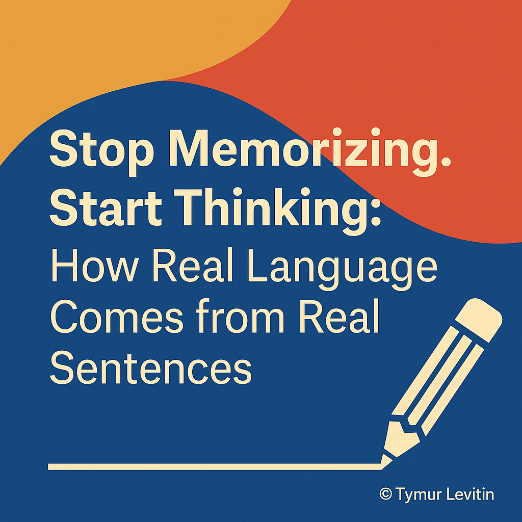 Stop Memorizing. Start Thinking: How Real Language Comes from Real Sentences
