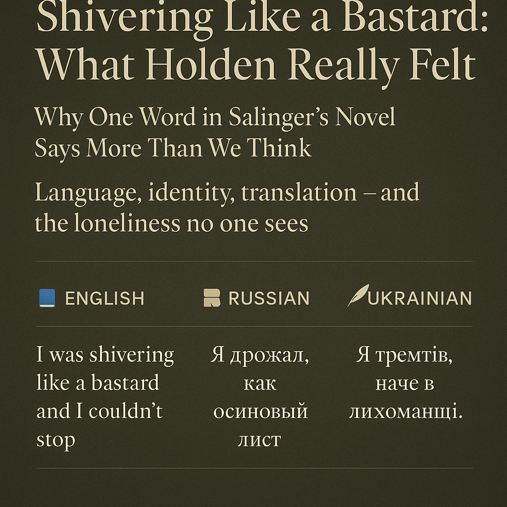 Shivering Like a Bastard: What Holden Really Felt