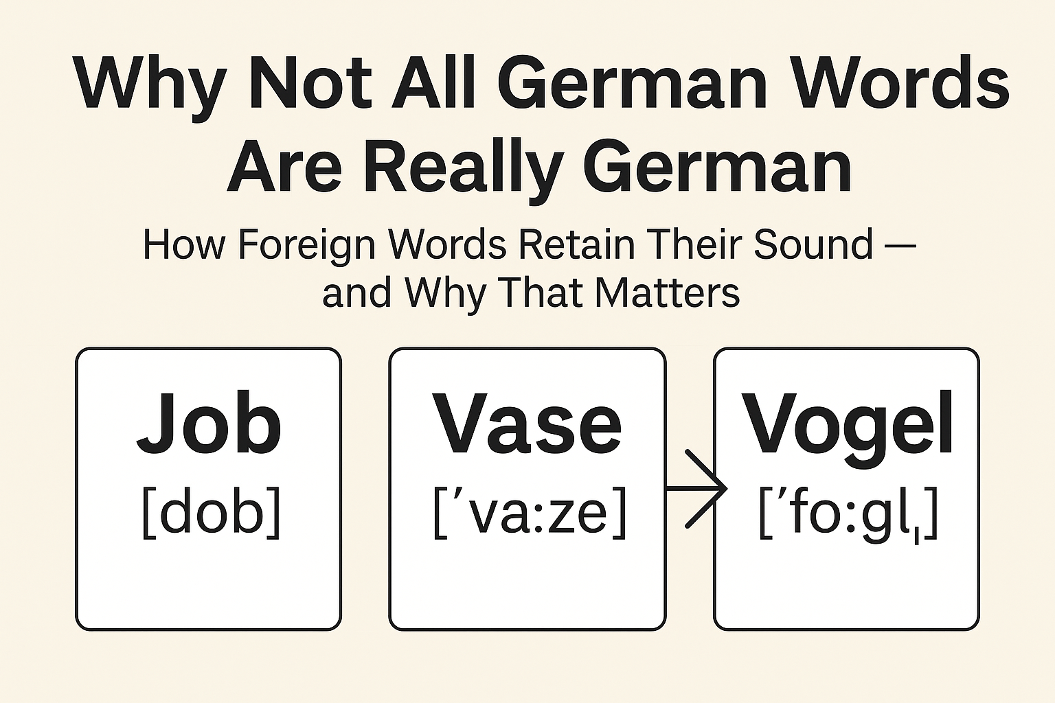 Why Not All German Words Are Really German