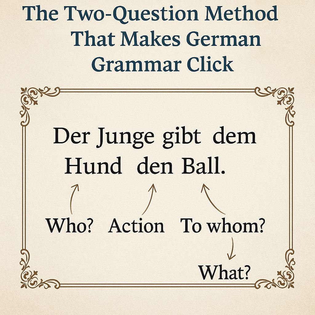 Why One Question Is Not Enough: The Two-Question Method That Makes German Grammar Click
