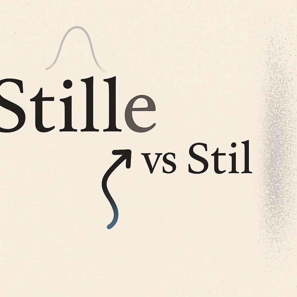 Stille vs Stil: When Silence and Style Sound the Same