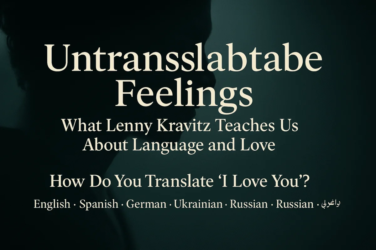 Untranslatable Feelings: What Lenny Kravitz Teaches Us About Language and Love