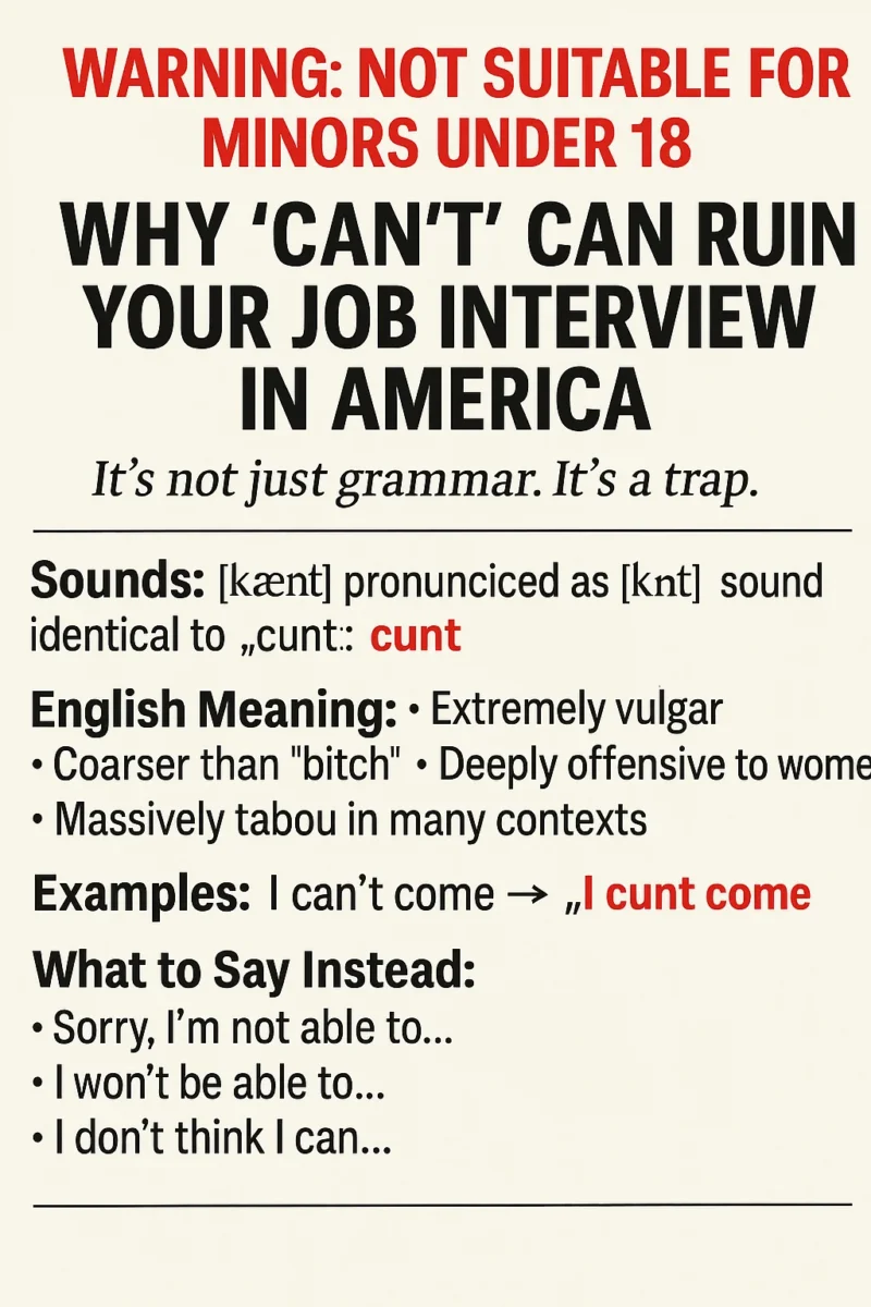 WHY “CAN’T” CAN RUIN YOUR JOB INTERVIEW IN AMERICA