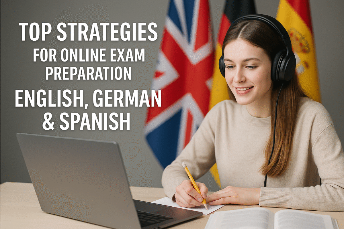 Top Strategies for Online Exam Preparation in English, German, and Spanish