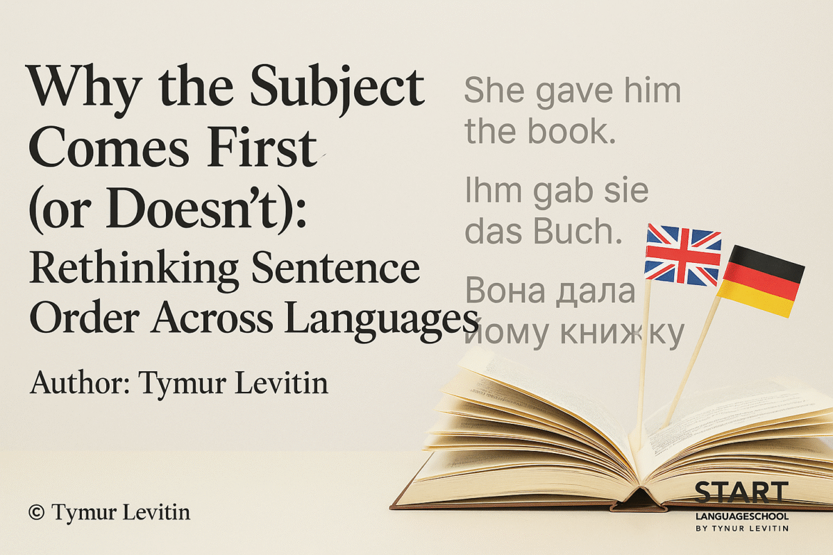 Why the Subject Comes First (or Doesn’t): Rethinking Sentence Order Across Languages