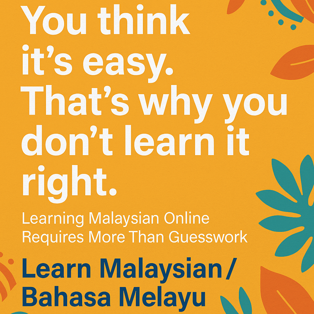 You Think It’s Easy. That’s Why You Don’t Learn It Right.