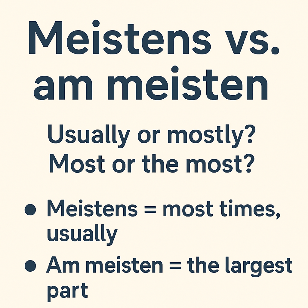 Meistens vs Am meisten — What’s the Real Difference?