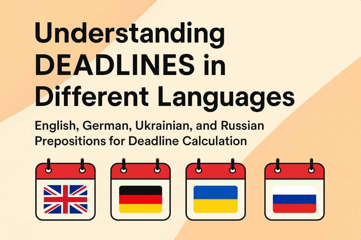 Spatial and Temporal Prepositions in Legal Language: English, German, Ukrainian, and Russian Compared