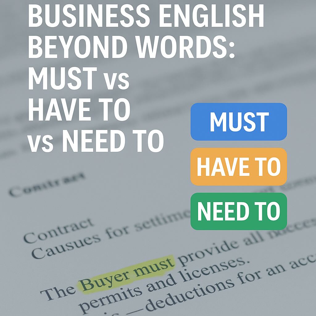 MUST vs HAVE TO vs NEED TO in Business English: Obligation or Necessity?