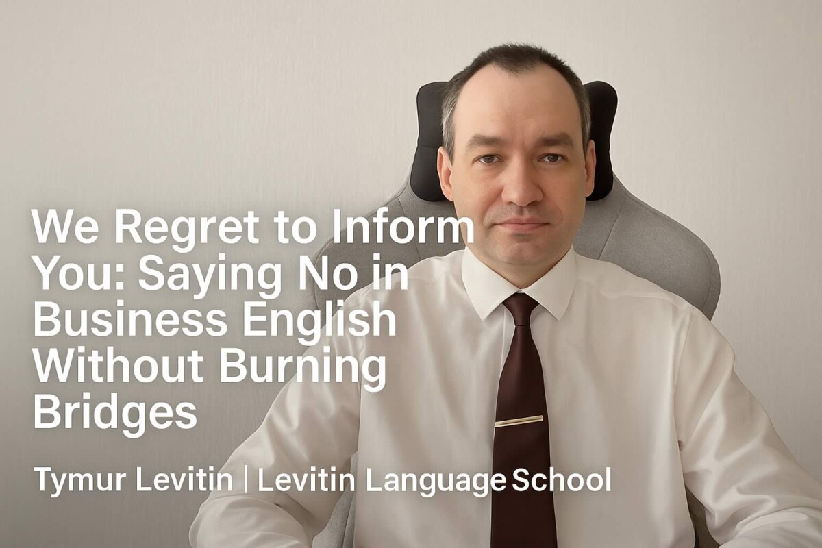 We Regret to Inform You: Saying No in Business English Without Burning Bridges