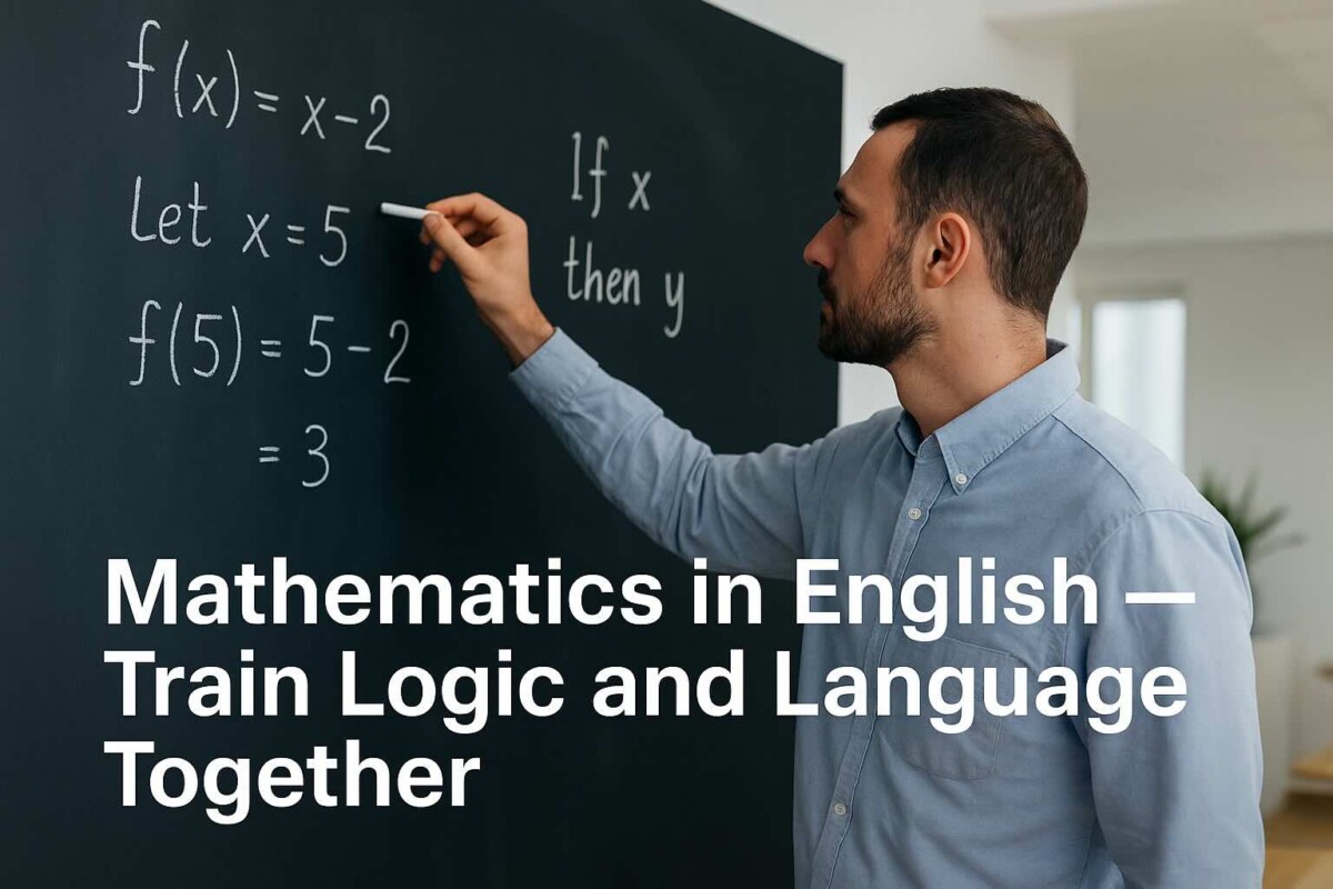 Mathematics in English — Train Logic and Language Together