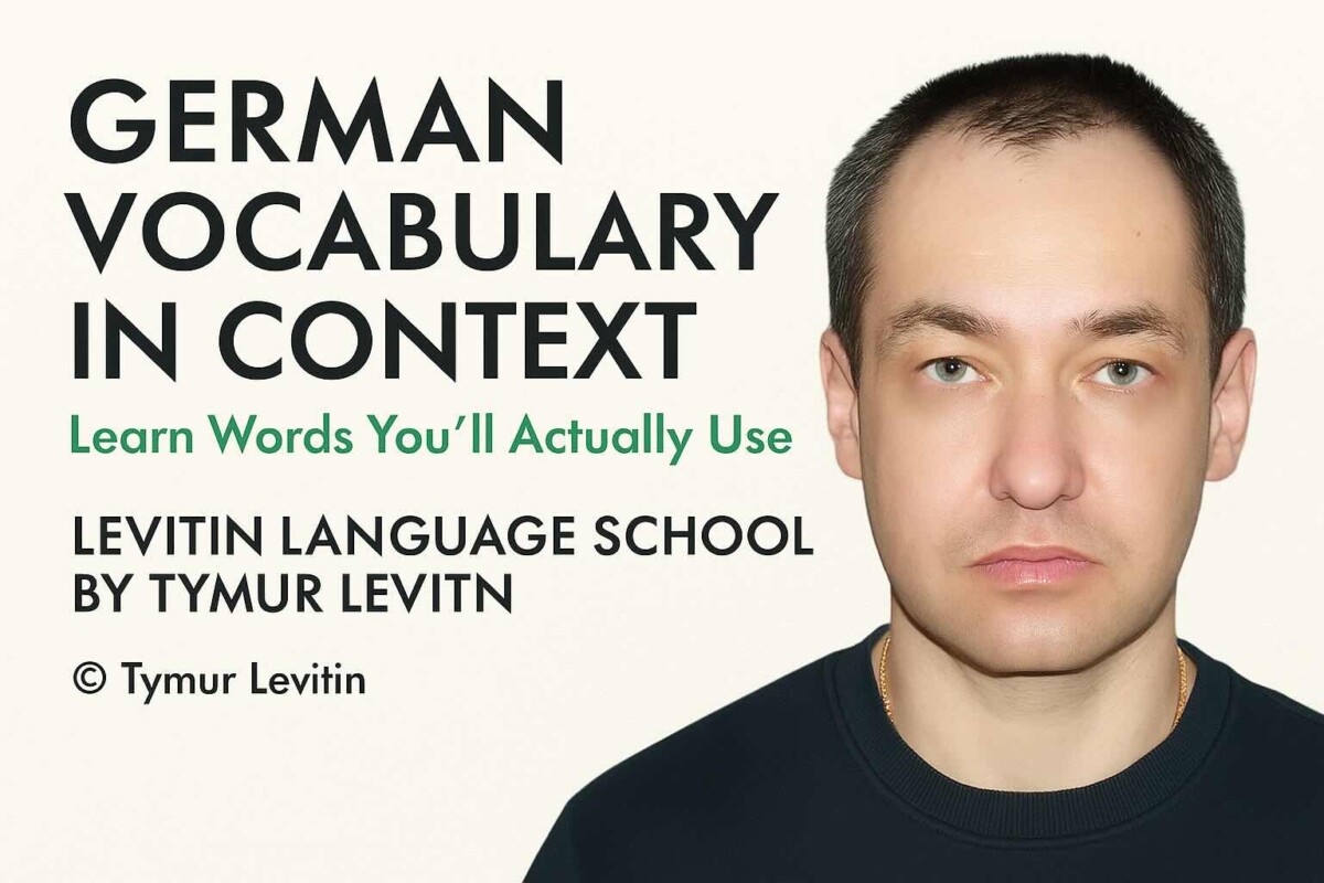 German Vocabulary in Context — Learn Words You’ll Actually Use