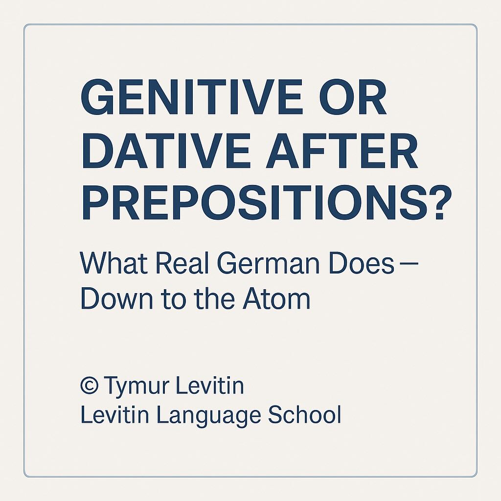 Genitive or Dative after Prepositions? What Real German Does — down to the atom