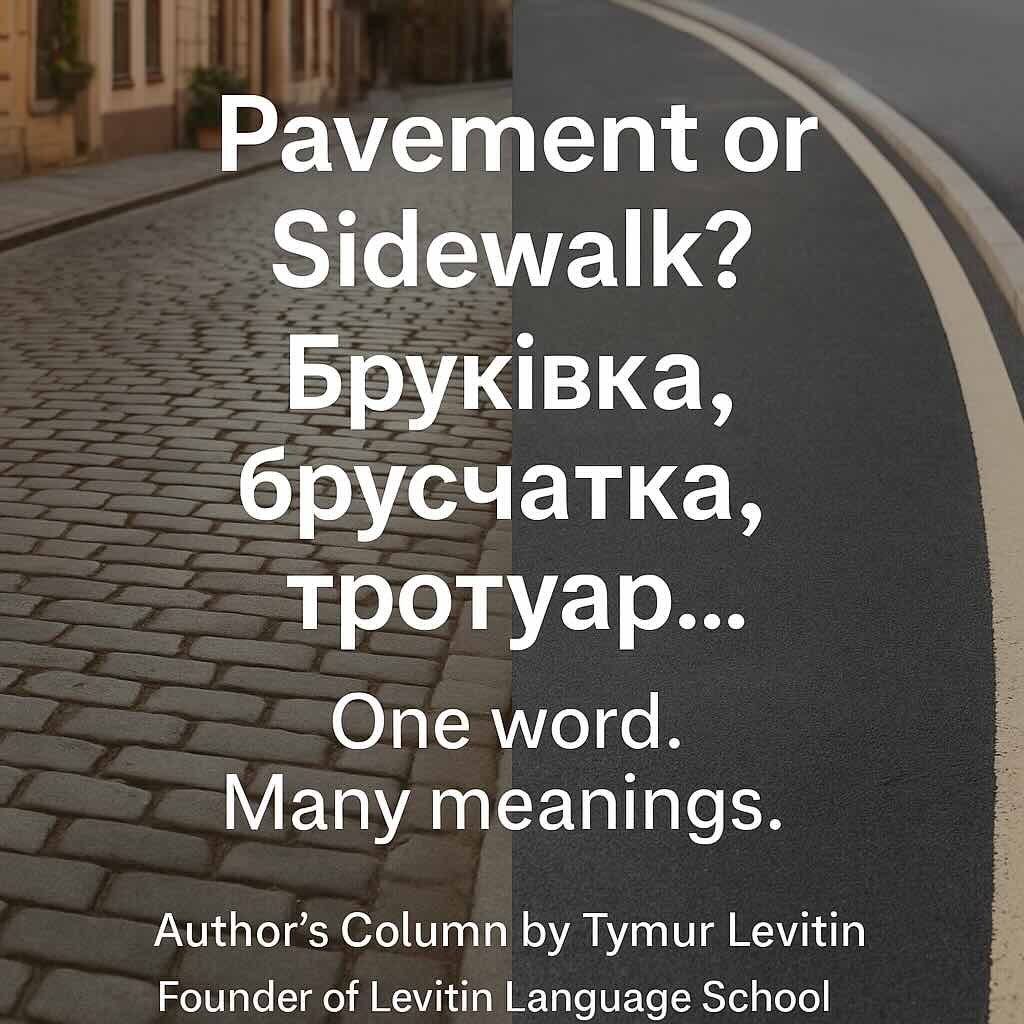 Pavement, Sidewalk, Бруківка [brukivka]: One Word, Many Meanings