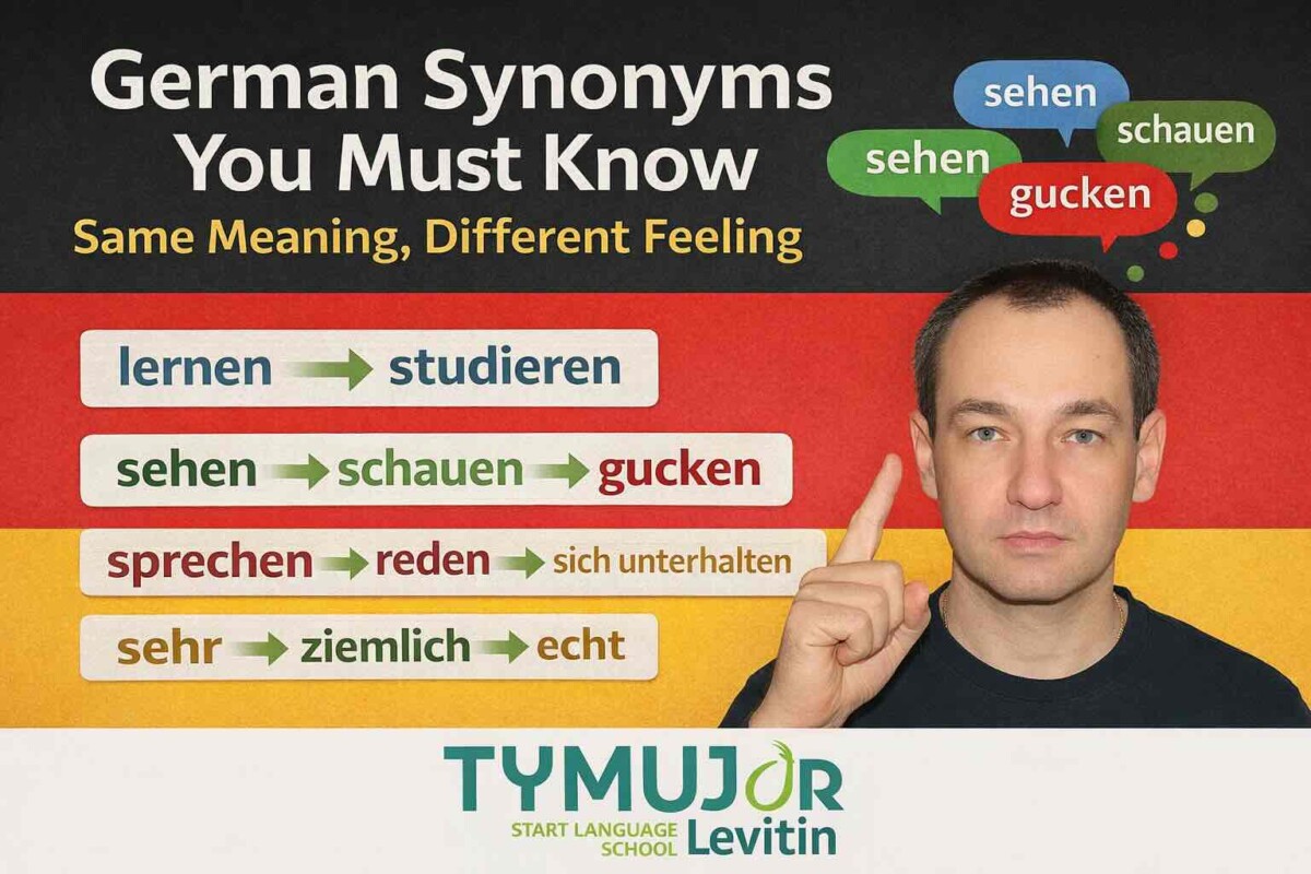 German Synonyms You Must Know — Same Meaning, Different Feeling
