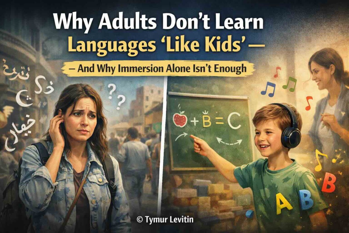 Why Adults Don’t Learn Languages ‘Like Kids’ — And Why Immersion Alone Isn’t Enough