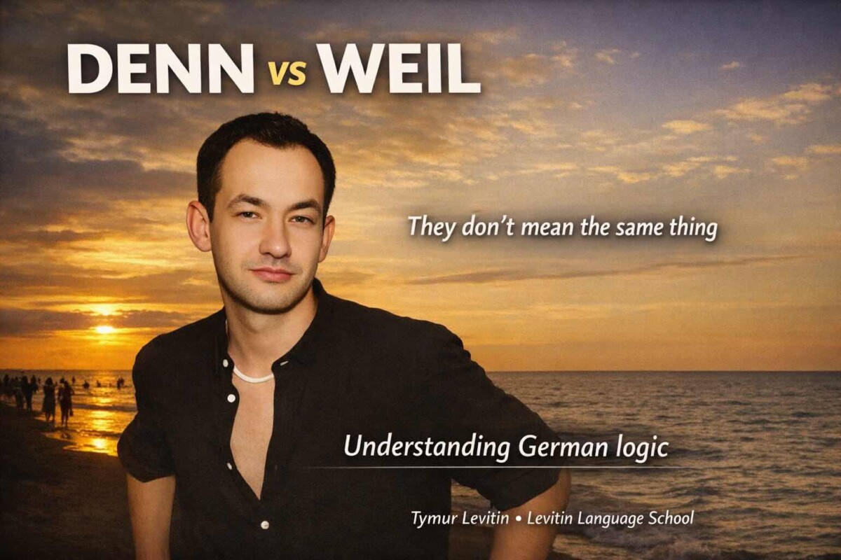 Why German “Because” Confuses Learners: Weil vs Denn Is Not Grammar