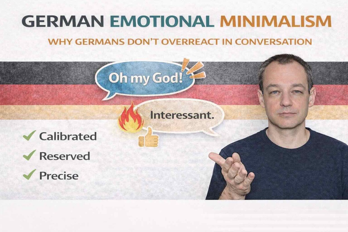 German Emotional Minimalism — Why Germans Don’t Overreact in Conversation