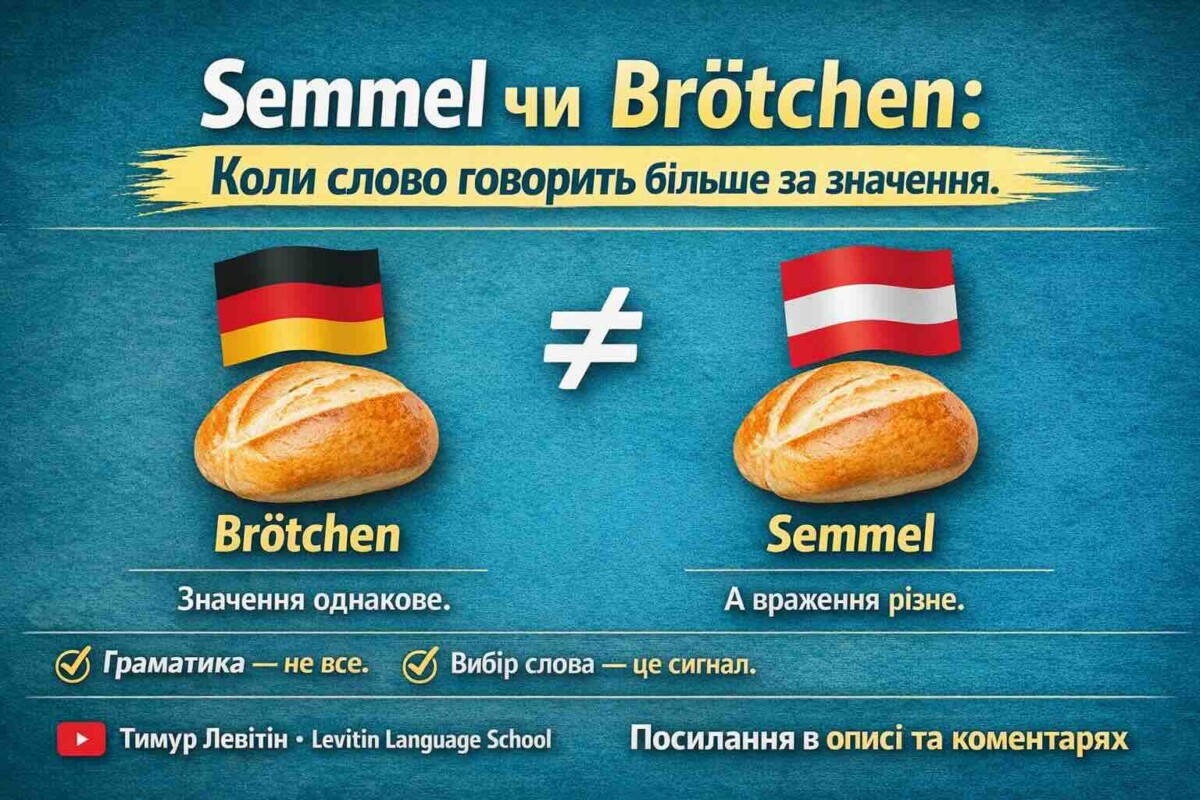 German Language Lesson for Ukrainian Speakers: Semmel vs Brötchen — Understanding Regional German in Real Communication