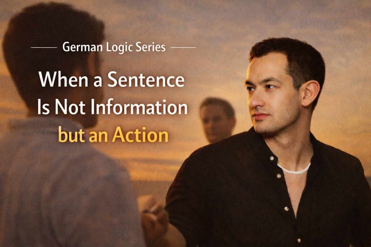 German Logic Series: When a Sentence Is Not Information but an Action