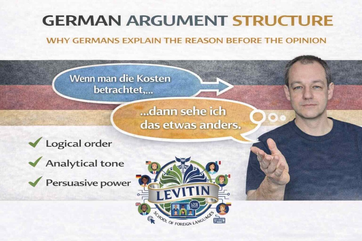 German Argument Structure — Why Germans Explain the Reason Before the Opinion