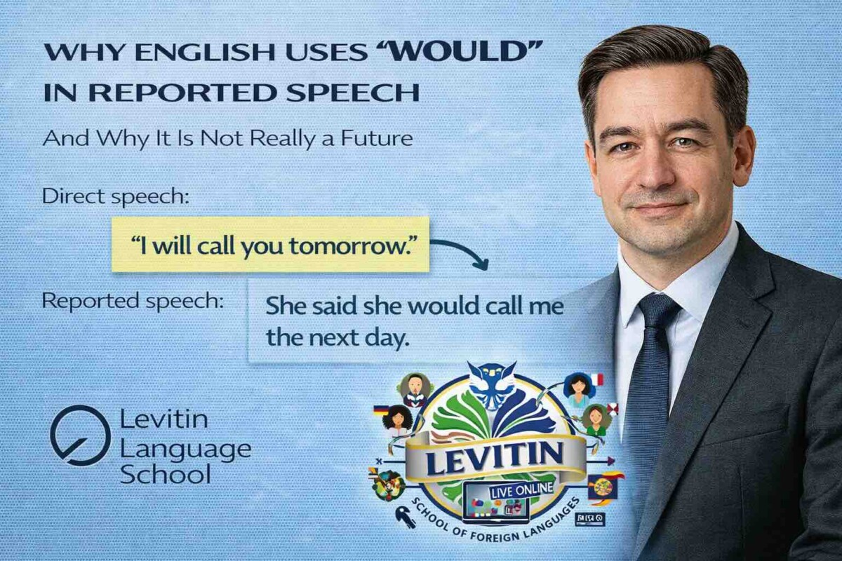 Why English Uses “Would” in Reported Speech — And Why It Is Not Really a Future