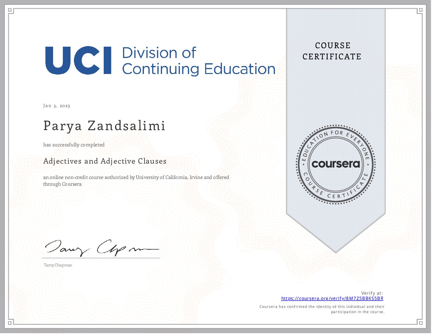 Certificate